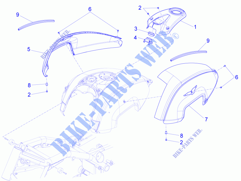 Copriserbatoio per MOTO GUZZI Eldorado E3 ABS 2015